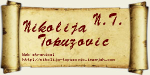 Nikolija Topuzović vizit kartica